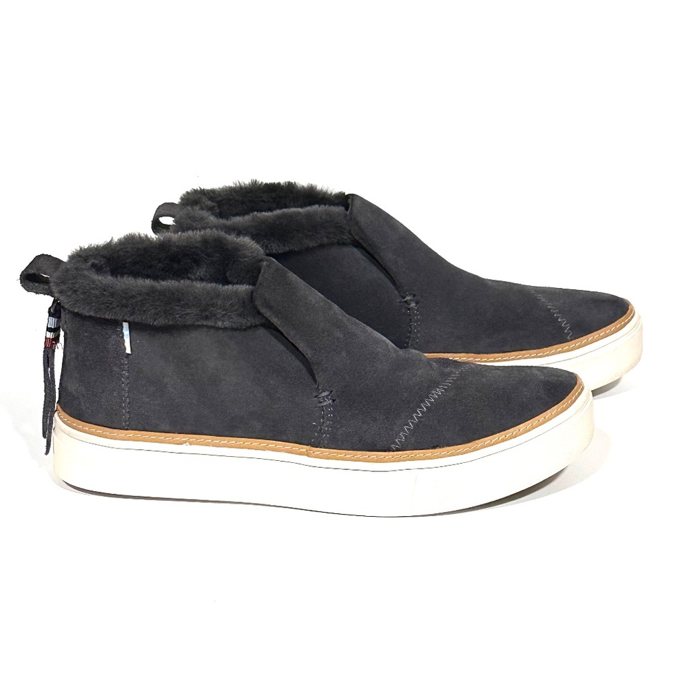 TOMS Women's Paxton Suede Slip On Booties Size 7 Color Forged Iron Grey